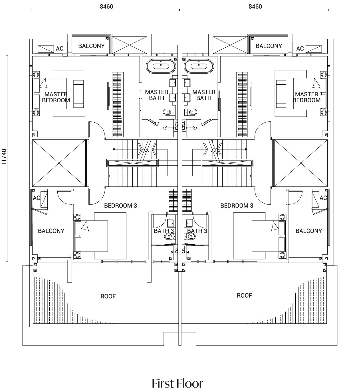 Type E1 floor plan