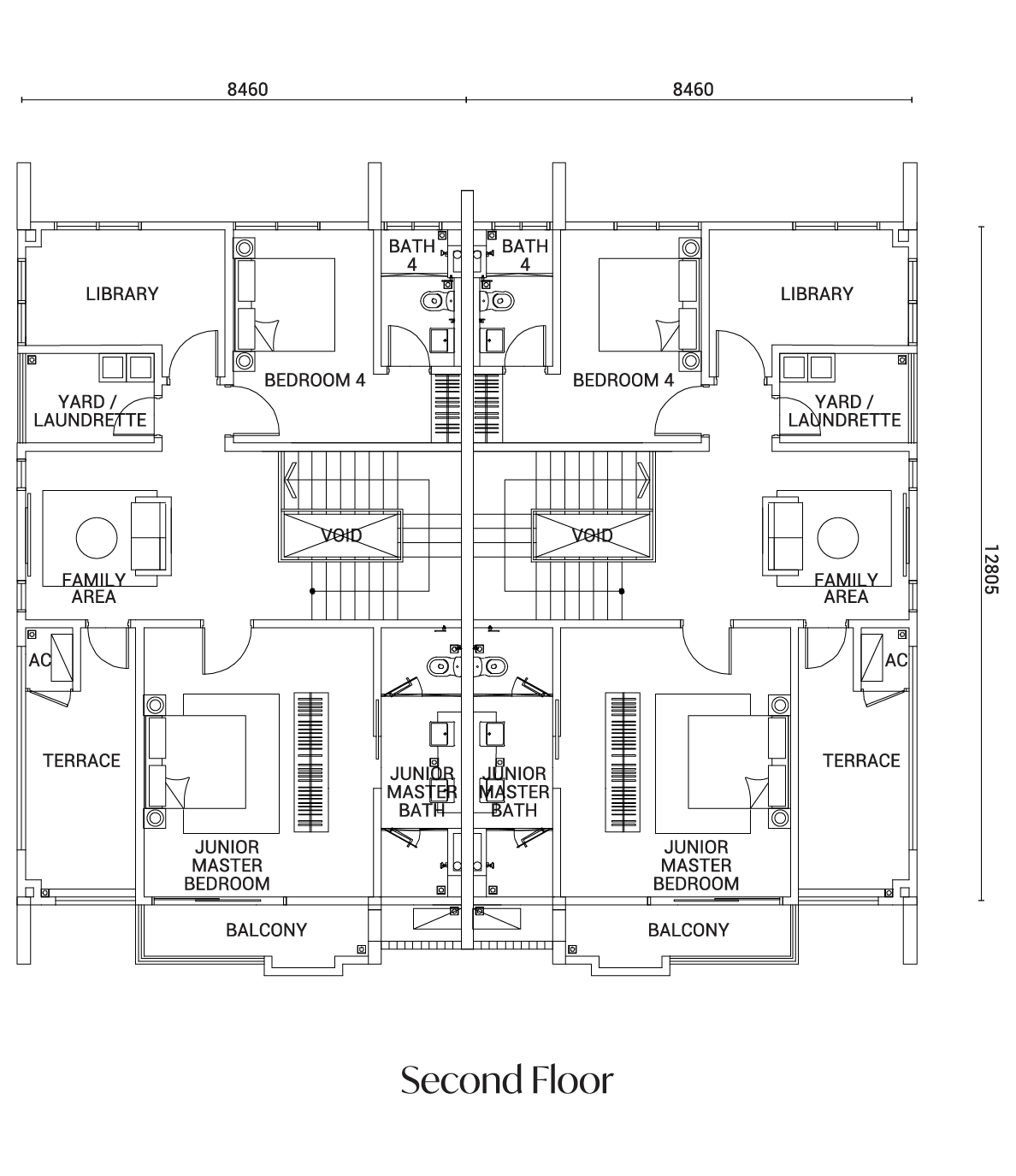 Type G floor plan alternate view