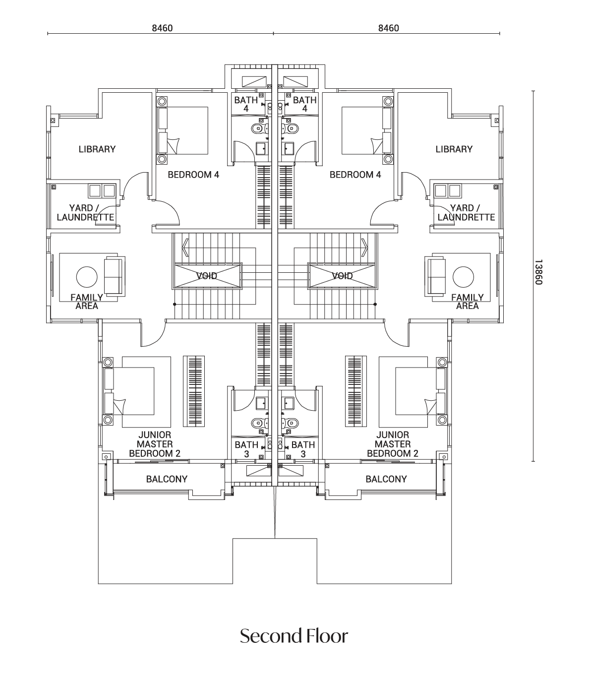 Type H floor plan alternate view